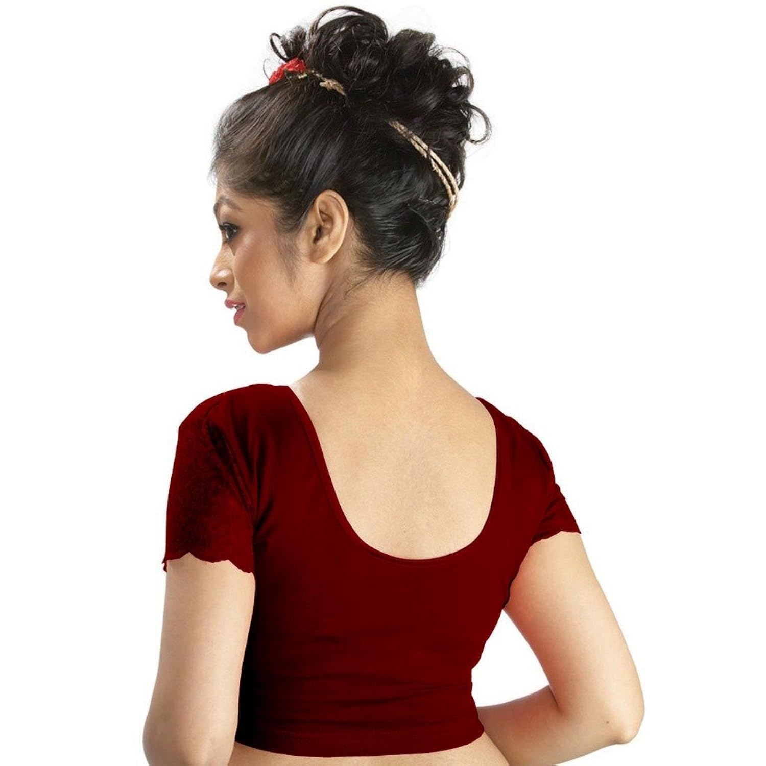 abhi women's cotton blouse (jmd1620.p_38_black)