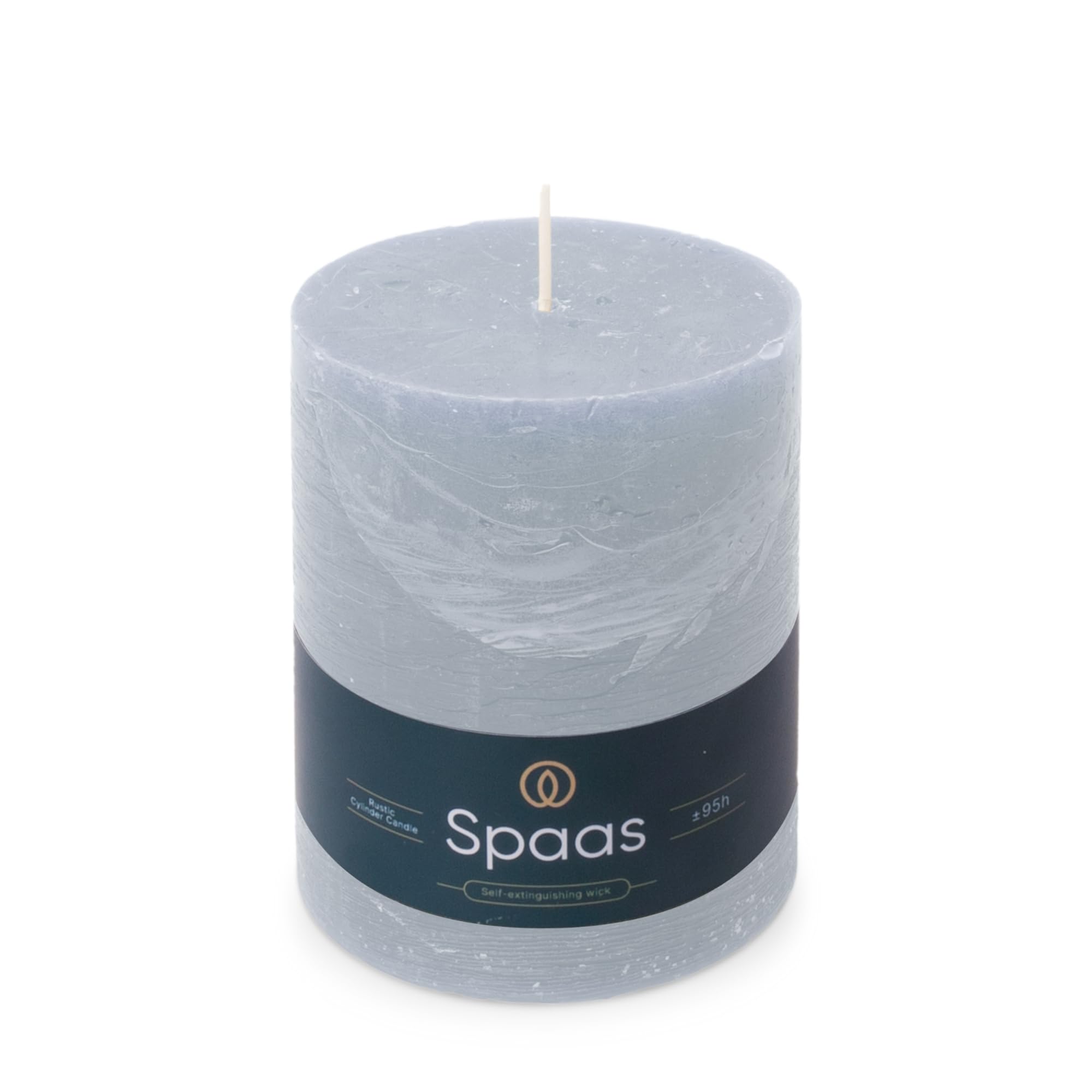 Spaas Rustic Pillar Candle 100/130 mm 95h, Light Blue