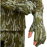 Nomad Mens Fingerless Turkey Glove | Camo Fingerless Hunting Glove, Mossy Oak Bottomland, Medium/Large