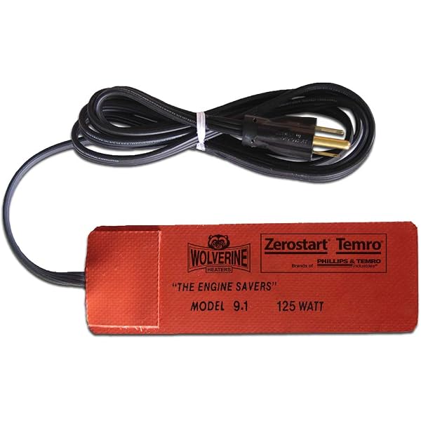 Amazon.com: Zerostart 3400062 Silicone Pad Heater Engine Oil, Transmission  Fluid, Reservoir and Hydraulic Fluid Heater, 1½ x 6 | 120 Volts | 125  Watts : Automotive