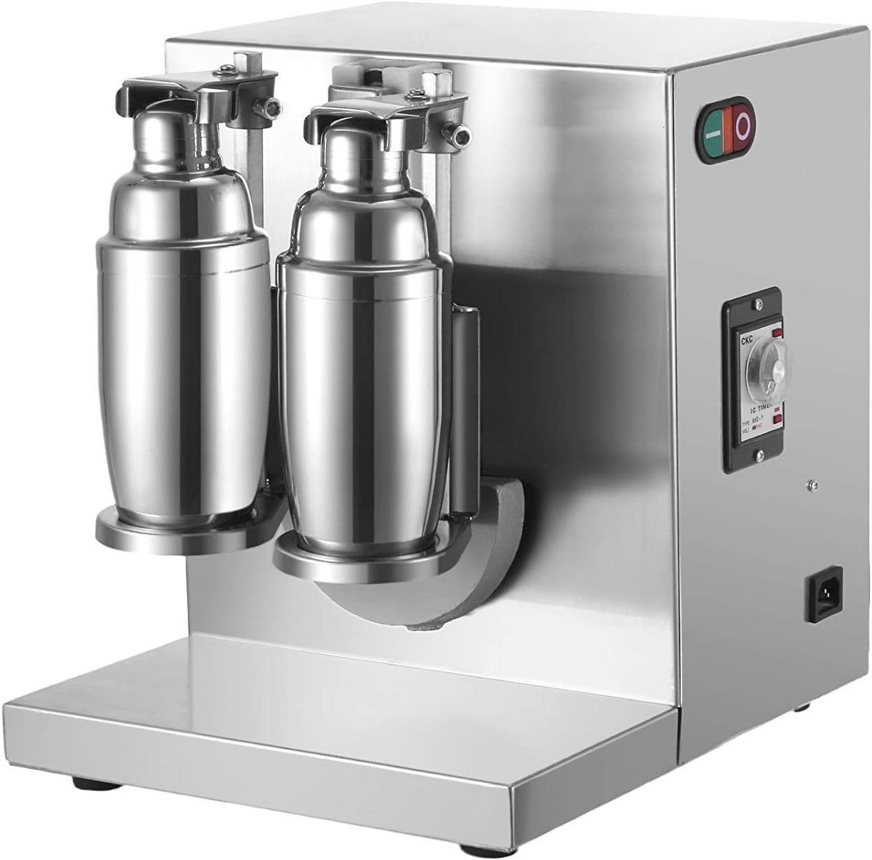 ALDKitchen 120W 110V Electric Milk Tea Shaker Machine 400r/min Double Frame Auto Stainless Steel