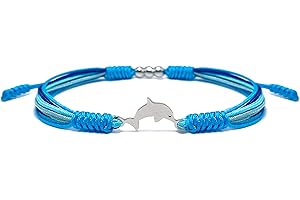 HARACRAFT Under The Sea Blue Marine Luck and Protection Tibetan Bracelet, Surfer String Wrap for Men, Women, Forever Love Friendship