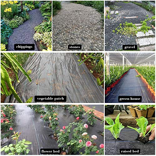 BeGrit Toiles de Paillage Biodegradable Tissée Toile Anti-Mauvaises Herbes 1,5M X 10M Paillis Sol Jardin Allée Paysage Tissu