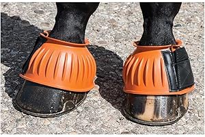 Dura-Tech Ribbed Rubber Double Lock Bell Boots for Horses | Ultimate Horse Protection | Heavy-Duty Impact Shield | No-Rub Design | Secure Double Lock Closure