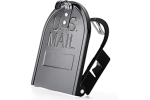 YLOVAN Magnetic Mailbox Door Replacement, 8 Inch (Width) by 10 Inch (Height) - Cast Aluminum Door and Frame with 2 Pcs Mailbox Numbers - Black