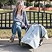 Kids N’ Such Peekaboo Baby Car Seat Cover Car Seat Canopy & Nursing Cover, Chevron/Blue Minky