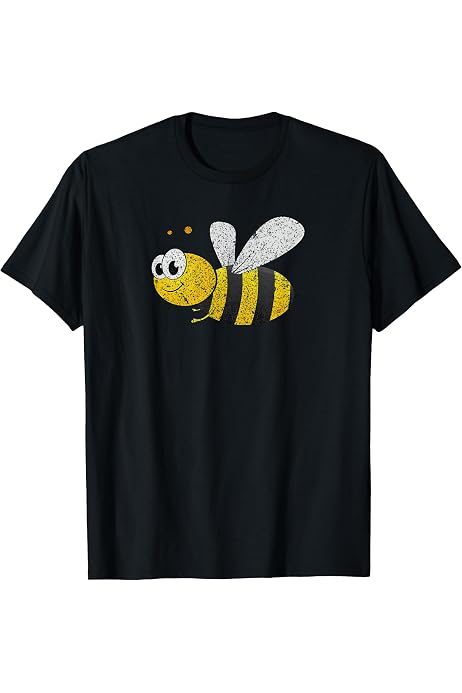 yellow and black striped bee t shirt