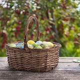 Wickerfield Wicker Wedding Flower Girls Basket 14x23x31 cm Natural Dye view 6
