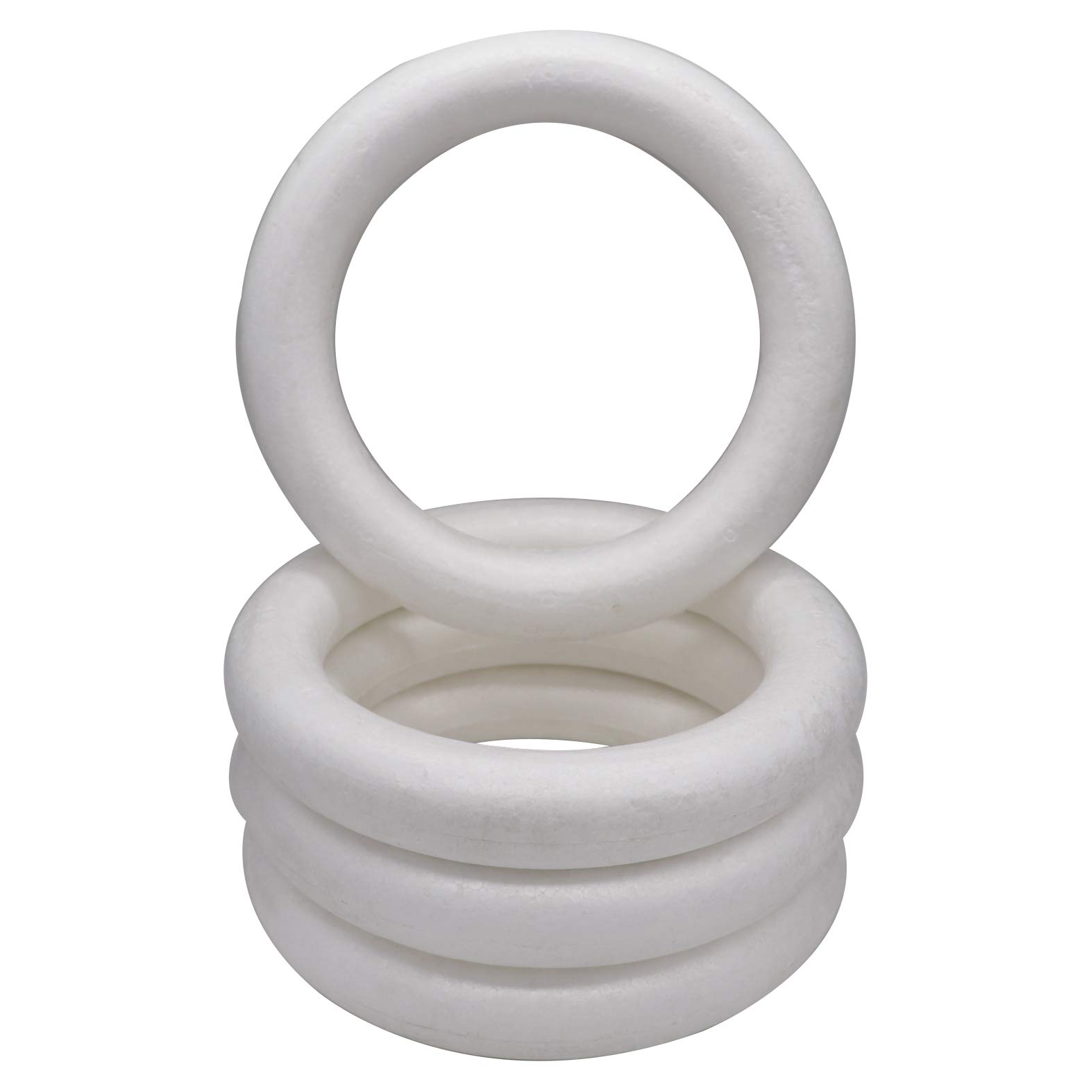 Photo 1 of Crafare 11.8 Inch Foam Wreath Forms 4 Pack Round Foam Rings for Crafts Making DIY Projects Christmas Holiday Holiday Decorations