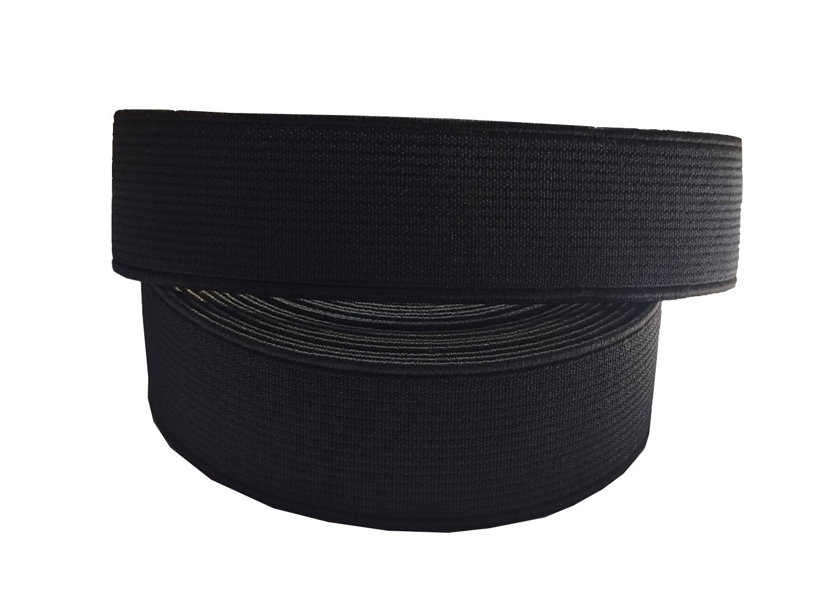 Photo 1 of 1 Inch Elastic Bands 6 Yards Double-Side Twill Woven Elastic Flat Heavy Stretch Elastic for Sewing Pants Waistband (Black, 1 Inch, 222501)