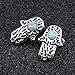 14g Opal Hamsa Hand Dermal Anchor Tops and base Surgical Steel Diver Dermal Body Piercing
