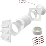 Spares2Go Universal Cooker Hood External Vent Kit 4/5/6in White view 2