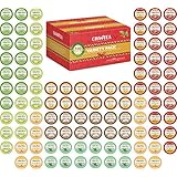 Cha4TEA 100 Keurig K-Cup Tea Variety Sampler Pack K Cups, Multiple Flavors (Green Tea, Black Tea, Jasmine, Earl Grey, English Breakfast, Oolong Green Tea, Peppermint, Chai Tea)