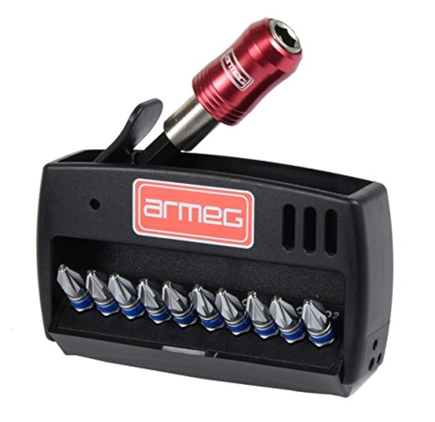 Armeg SDBSET11PZ2 PZ2 Screwdriver Bit Set (11-Piece)