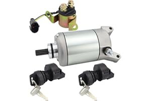 STABSOLI Starter Motor & Solenoid Relay & Ignition Switch for Polaris Sportsman 450 570 2014-2020, ACE 500 570 2014-2019, Ranger 500 570 2014-2021, RZR 570 2012-2020 4014290 4014909 4013015