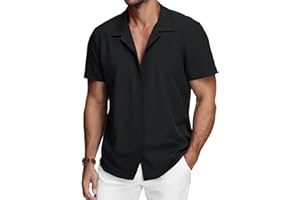 HMIYA Mens Shirt Cotton Linen Short Sleeve Hawaiian Dress Casual Beach Shirt S-3XL 2026 New