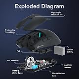 ATTACK SHARK X11 Gaming Mouse with Magnetic Dock PixArt 3311 22000 DPI view 7