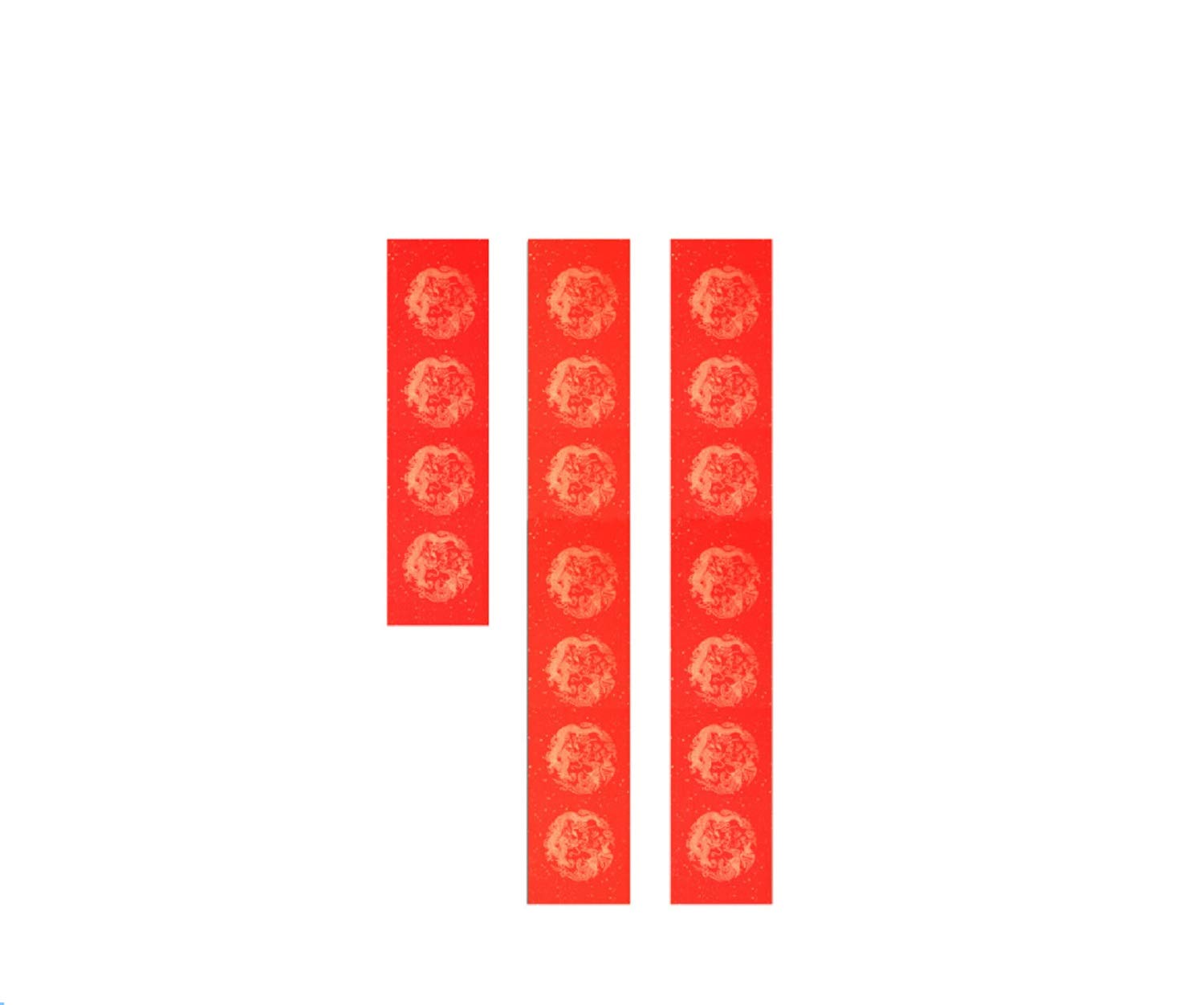 Eastern Chinese Couplets Rice Paper Red Set of Five (5 Sheets, 104 cm x 17 cm) for Chinese Calligraphy & New Year Decorations