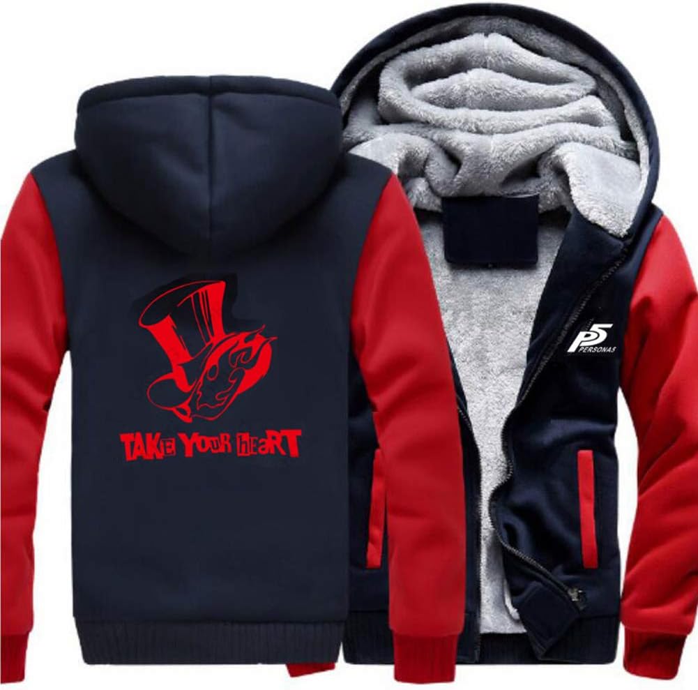 Winter Hoodie Plus Velvet Thicken Warm Jacket Game Cosplay Costume Zip Sweatshirt Men Women Top Coat for Adult Clothing