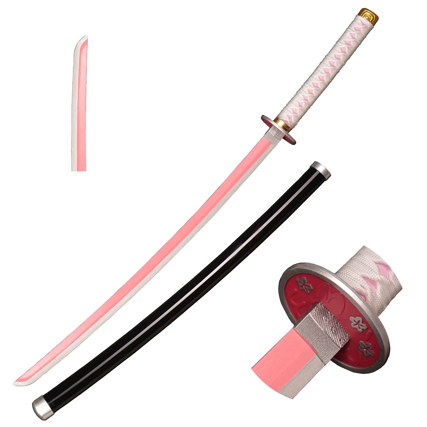 Skyward Blade Wooden Cosplay Anime Sword, Tsuyuri Kanao Samurai Sword, Kids Toys, Anime Fan, the Special Knife of Pink Katana Knife 40 in