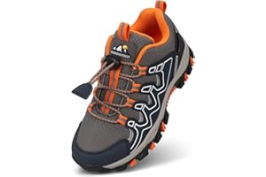 Eggseed Boys Girls Hiking Trail Shoes Waterproof Slip Resistant Outdoor Trekking Walking Running Sneakers(Little/Big Kids)