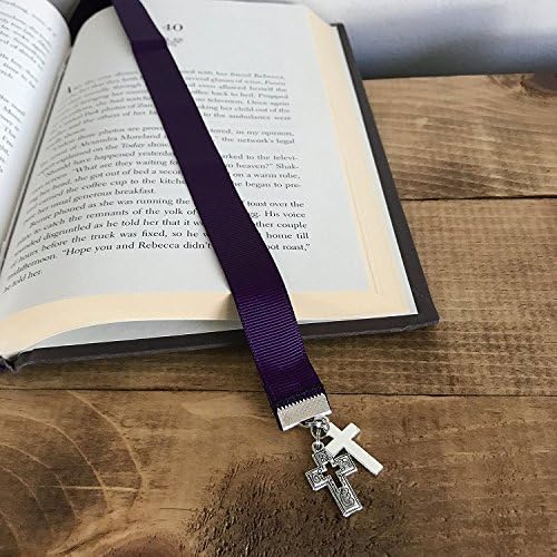 Book Buckle Bookmark (Small, Purple Cross)