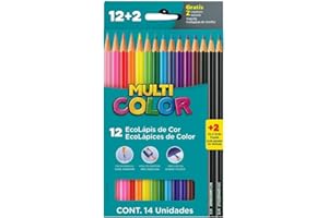 Ecolápis de cor, Multicolor Super, 11.1200N+2G, 12 cores + 2 lapis, 14 unidades, Multicor