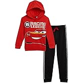 Disney Pixar Cars Lightning McQueen Fleece Pullover Hoodie and Pants Outfit Set Toddler to Big Kid