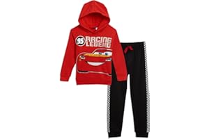 Disney Pixar Cars Lightning McQueen Fleece Pullover Hoodie and Pants Outfit Set Toddler to Big Kid