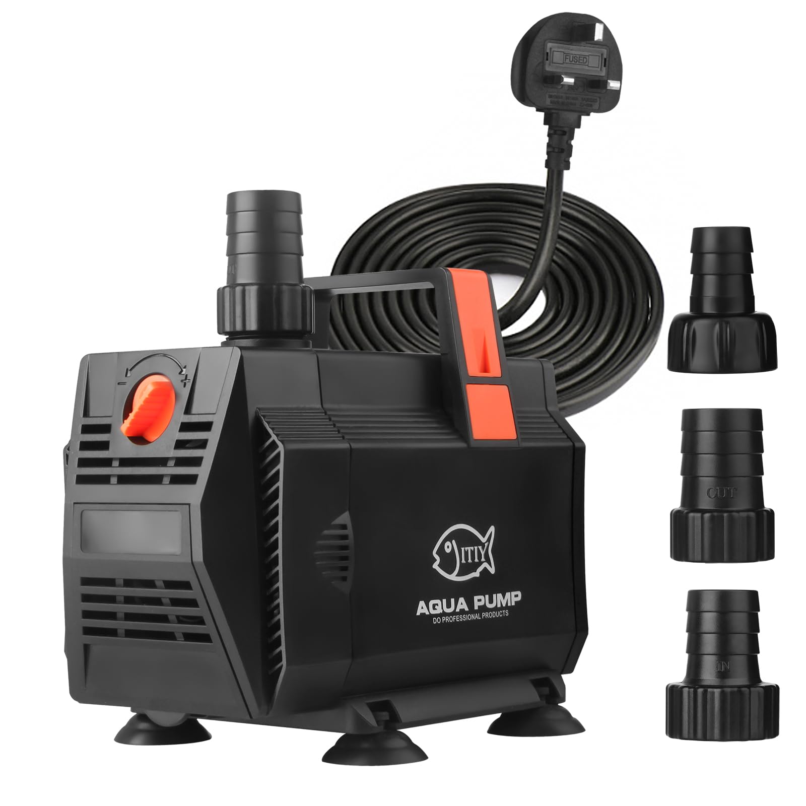 ITIY Submersible Water Pump Pond Pump, Water Fountain Pump Aquarium Water Pump with Flow Control for Fish Tank, Waterfall, Outdoor, Hydroponics (60W 3500L/H)