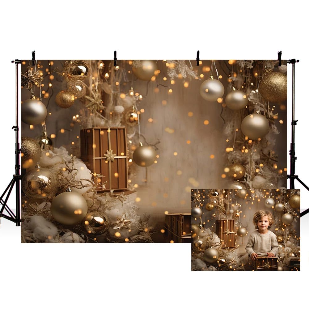 AIBIIN 7x5ft Winter Christmas Photography Background Indoor Glitter Xmas Party Kid Family Portrait Decor Backdrop Photo Studio Props
