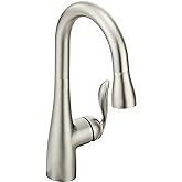 Moen Arbor Spot Resist Stainless One-Handle Pulldown Bar Faucet Featuring Reflex, Single Hole Kitchen Sink Faucet, 5995SRS