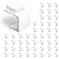 VCE UL Listed (50-Pack) Blank Keystone Jack Inserts for Keystone Wall Plate and Patch Panel, White