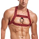 JOCKMAIL Letter Shoulder Strap Men's Binding Bandage Fitness Muscle Chest Strap