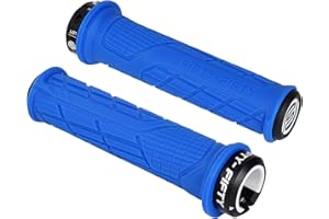 FIFTY-FIFTY Mountain Bike Handlebar Grips, Single Lock-on MTB Grips, Comfortable and Lock On, Non-Slip Bicycle Handle, Fit for All Mountain, Enduro, Downhill