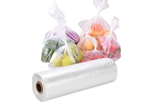 350 Bags/Roll - 30x40cm(12x16in) Clear Plastic Bags for Groceries, Transparent Produce Bag for Fruits Vegetable Kitchen Food 