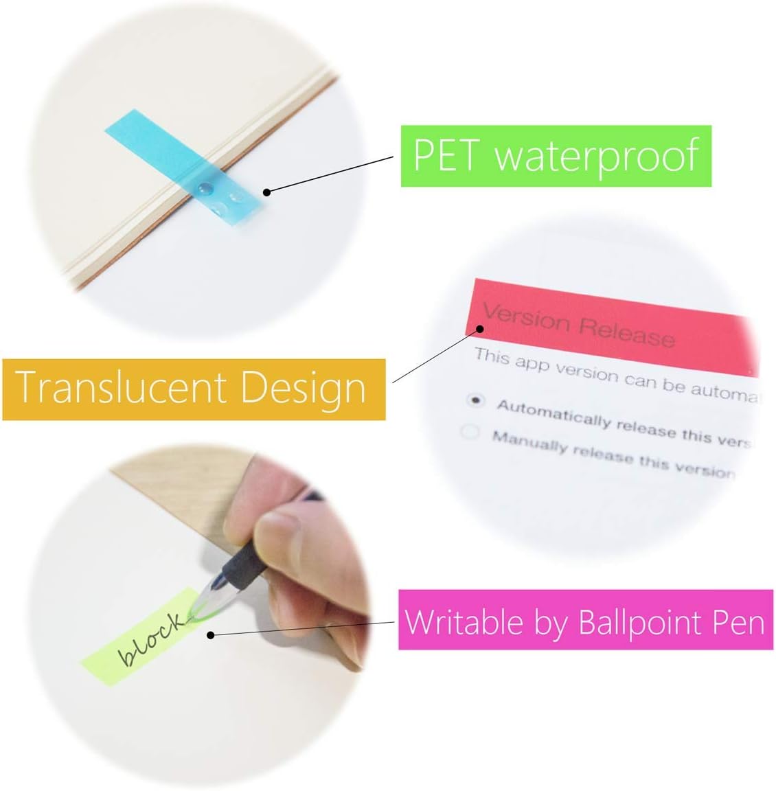 Page Markers Sticky Index Tabs, Arrow Flag Tabs Colored Sticky Notes for Page Marker Bookmarks [10 Primary Colors, 600 Pieces] Sticks Securely, Removes Cleanly : Office Products