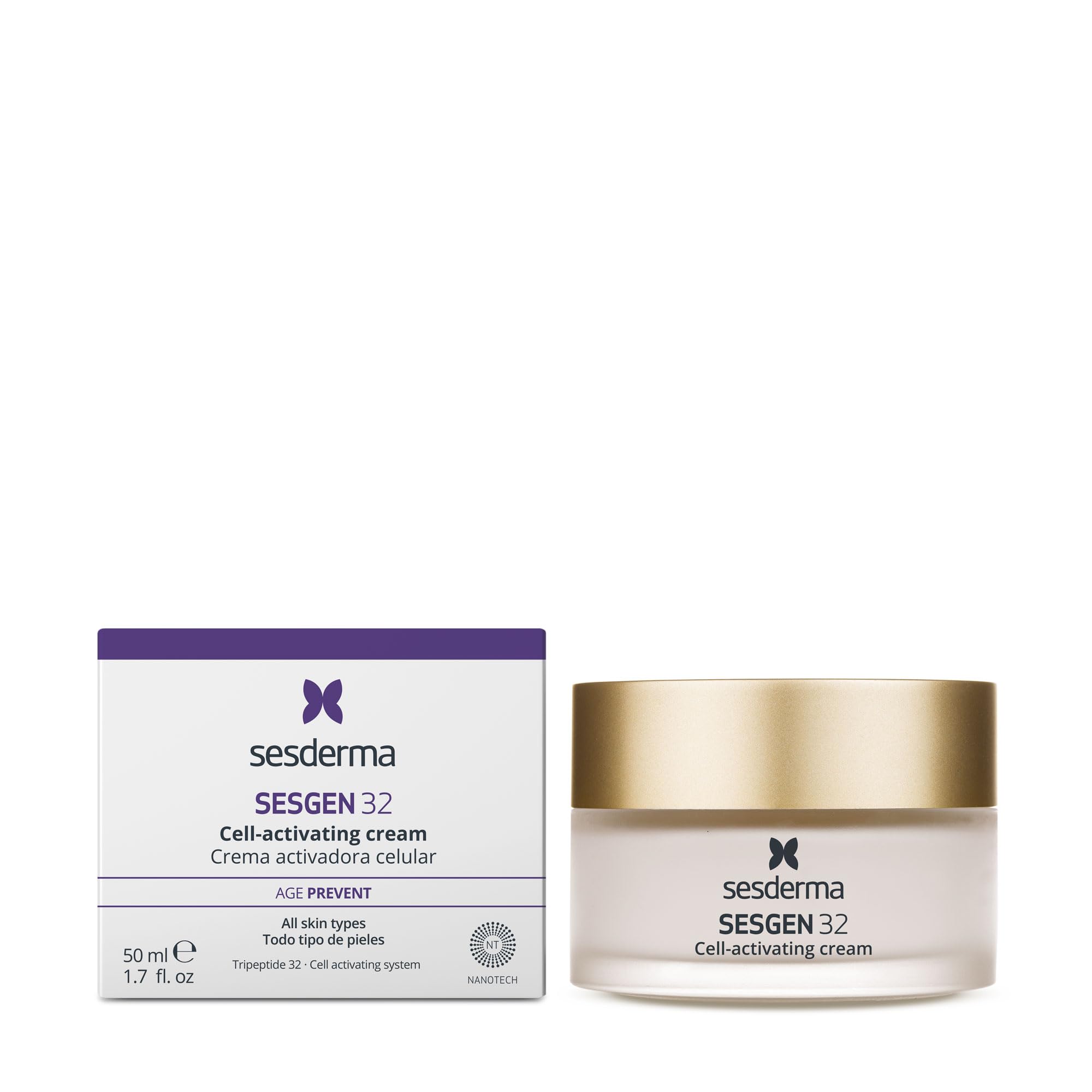 Sesderma | Sesgen 32 Cell Activating Cream | Anti - Ageing Cream for Face | Hi-Tech Ingredients | Helps Prevent Wrinkles | Resynchronizes Natural Skin Repair Process | Nourishing Cream | Revitalising Cream | 50 ml