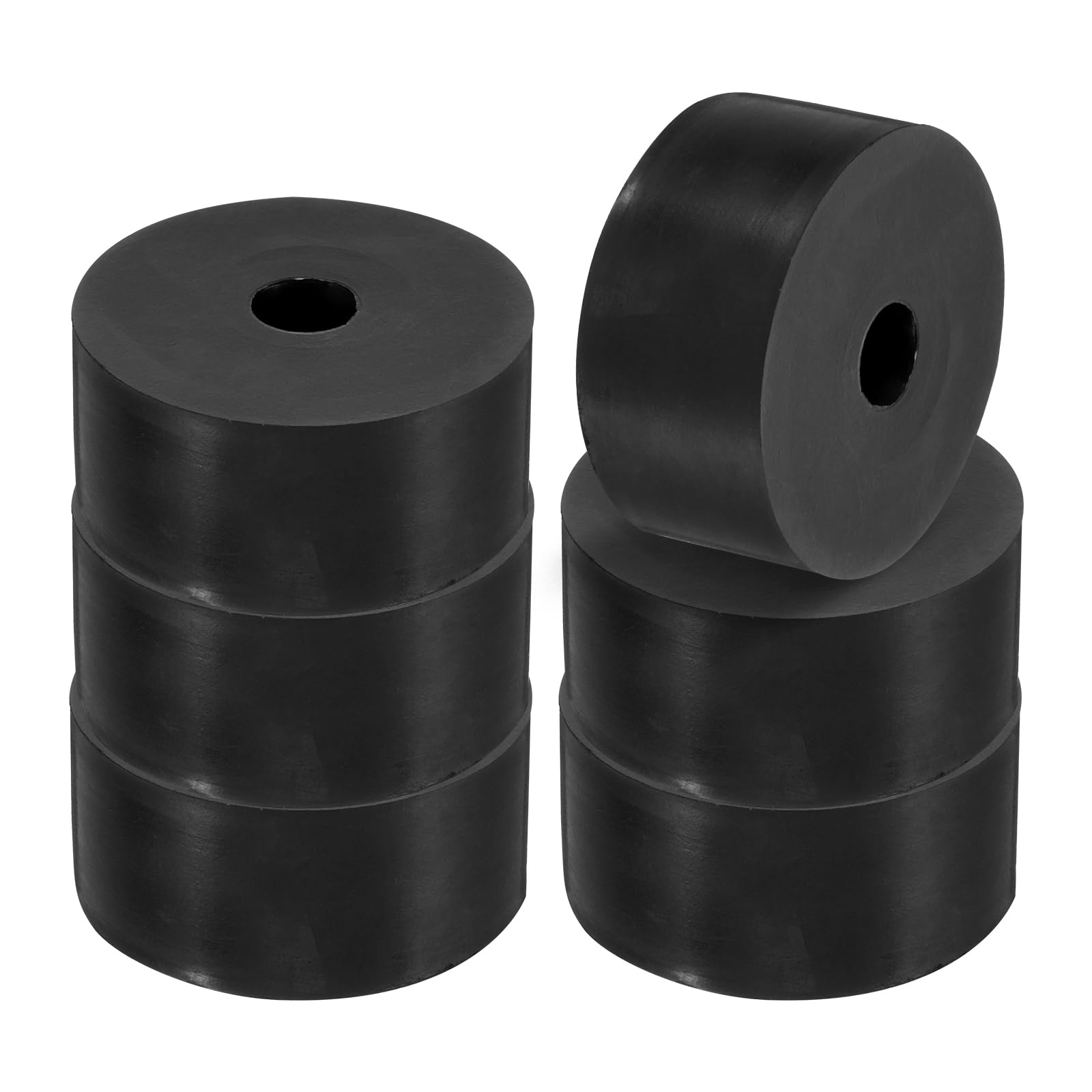 PATIKIL Multi Purpose Rubber Spacer, 6 Pcs 2.4"OD 0.59"ID 1.2"Thickness Neoprene Round Anti-Vibration Isolation Pads Isolator Rubber Bushings Spacer Washer for HVAC Bolts Car Accessories