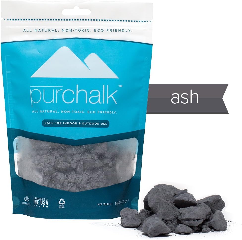 Pur Chalk | #1 Best Climbing Chalk | 100% Natural Chalk for CrossFit, Powerlifting & Gymnastics | Eco- Friendly | Safe for Indoor & Outdoor Use | Gym , Workout & Weight Lifting Loose Chalk | 100% Pure Magnesium Carbonate | Non-staining | Non-toxic | 100% Money Back Guarantee