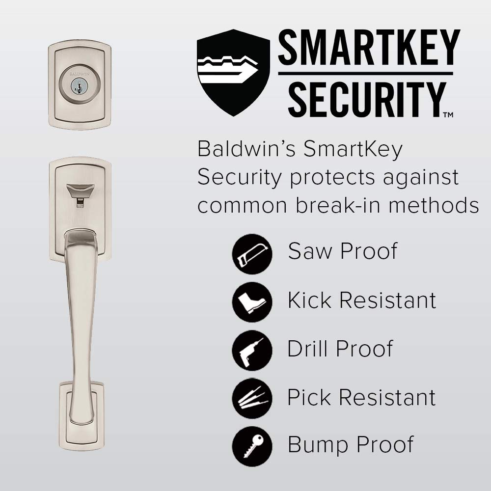 Baldwin Nautica Single Cylinder Front Door Handleset Featuring SmartKey