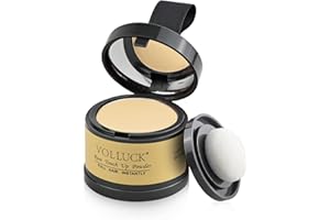 VOLLUCK Root Touch up Powder, Instant Hairline Powder for Thinning Areas and Gray Hair Coverage, Natural and Non-greasy Root Cover up for Women and Men (Light Blonde, 0.14 Ounce)