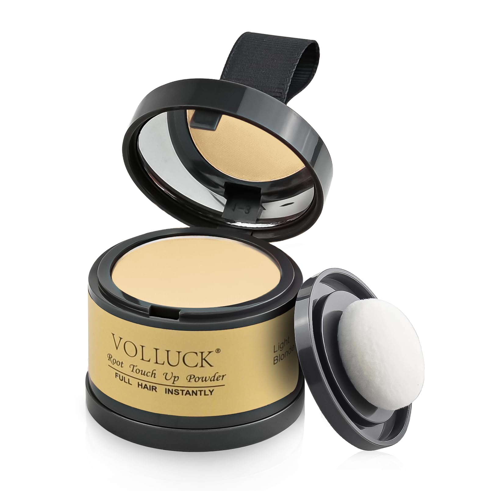 VOLLUCK Root Touch up Powder 4g – Covers Grey Roots & Conceals Thinning Hair, Hairline Powder for Men & Women – Natural Look, Easy to Use & Compact for Quick Touch Ups (Light Blonde)