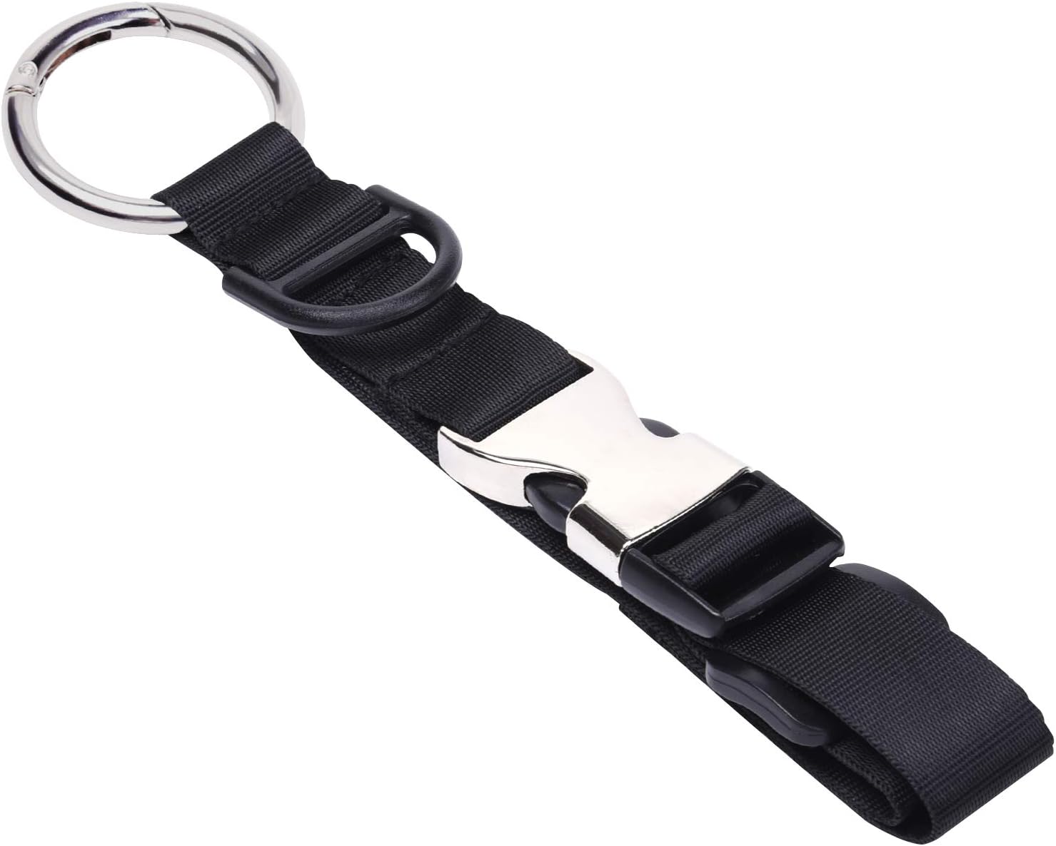 Wisdompro Add a Bag Luggage Strap Jacket Gripper Holder, Carry Clip Strap with D-Buckle