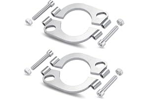 EVIL ENERGY 2.25 Inch Split Flange Repair Kit, Exhaust Flat Oval Flange Connection, Carbon Steel Exhaust Flange Replacement, 