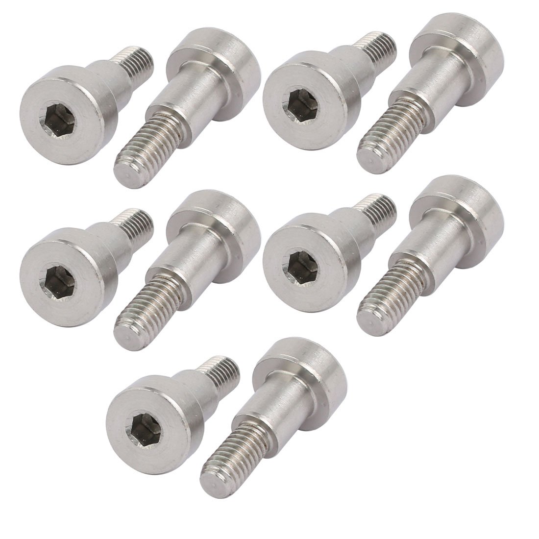 Sourcingmap 10pcs 304 Stainless Steel Hex Socket Shoulder Bolt 8mm Shoulder Dia 10mm Shoulder Length M6 Thread — image 1