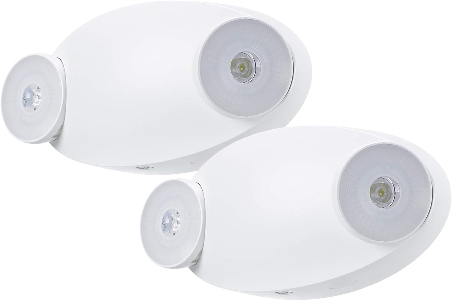 TORCHSTAR LED Emergency Lighting Fixture, 2 LED Bug Eye Heads and Battery Backup, UL Listed Emergency Light, Pack of 2