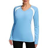 BASSDASH Women‘s UPF 50+ Wrinkle-Free Fishing Shirt Long Sleeve V Neck Breathable Sun Protection T-Shirt for Hiking SR01W