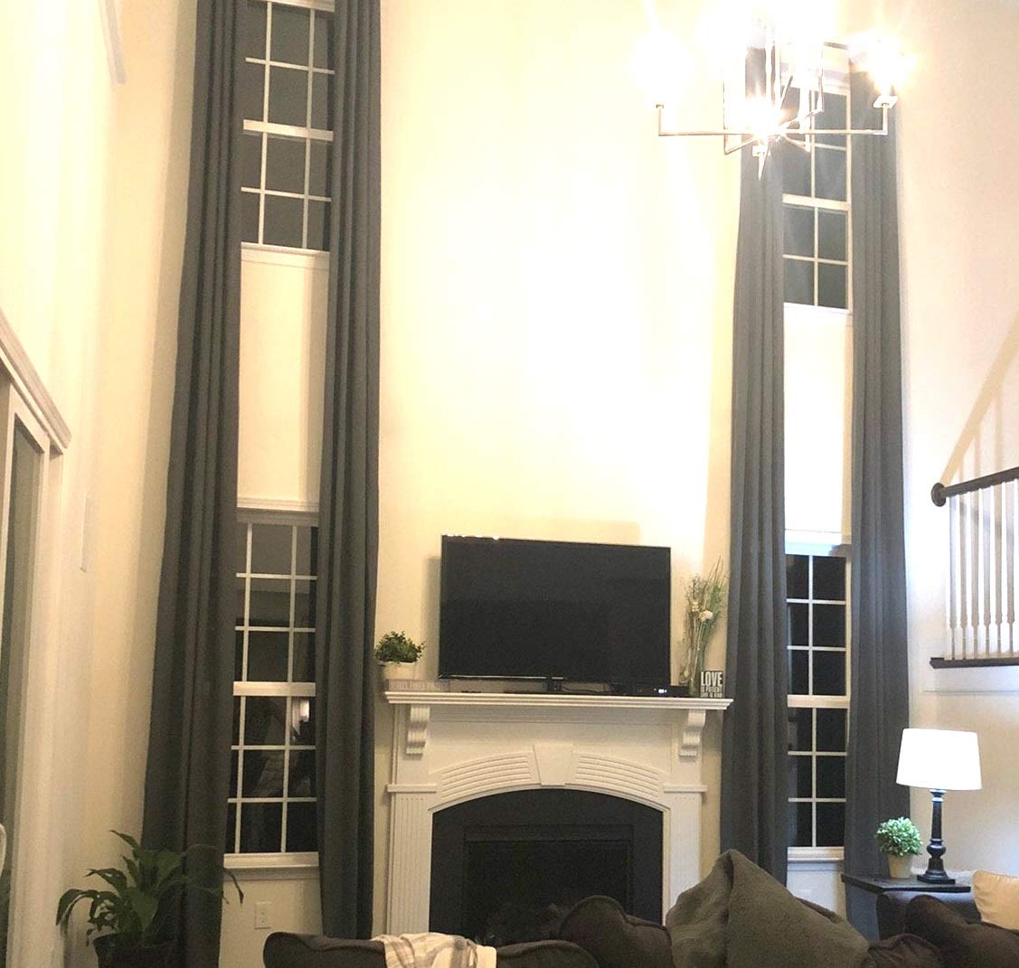 Buy Ikiriska Extra Long Natural Linen Curtain 1 Panel Drape 9 10