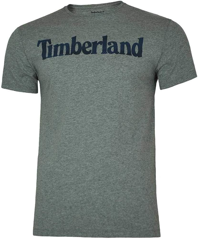 Timberland Mens Mens Seasonal Linear Logo TShirt in Grey S Amazon